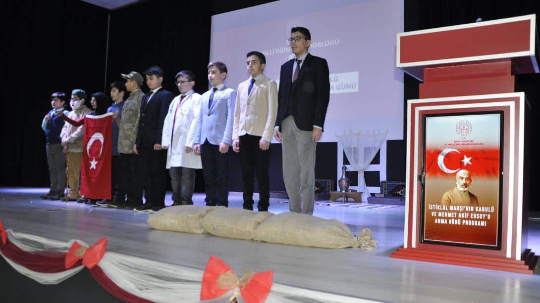 İstiklal Marşı'nın Kabulü'nün 101. Yılı ve Mehmet Akif Ersoy'u Anma Günü Programı 