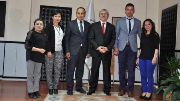 Atatürk ortaokulu, ERASMUS+KA1 projelerinin tanıtımı için Milli Eğitim Müdürümüzü ziyaret etti