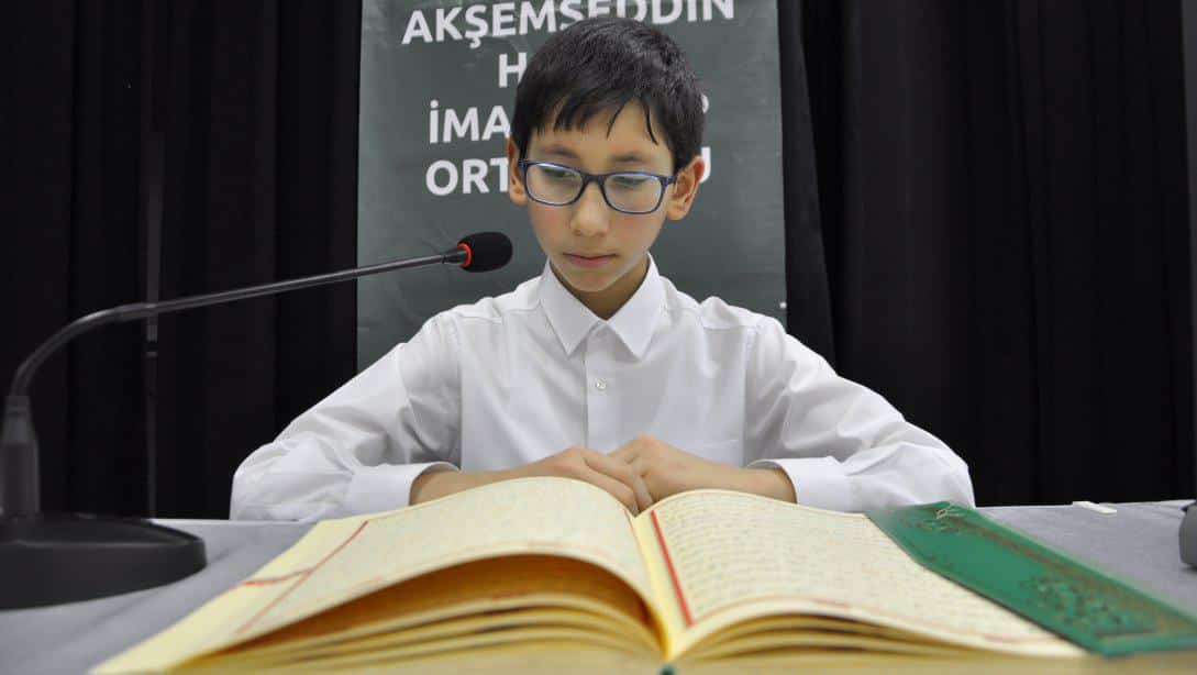 İmam Hatip Ortaokullar Arası Kuran-ı Kerim Güzel Okuma, Ezan Okuma ve Hafızlık Yarışması Yapıldı