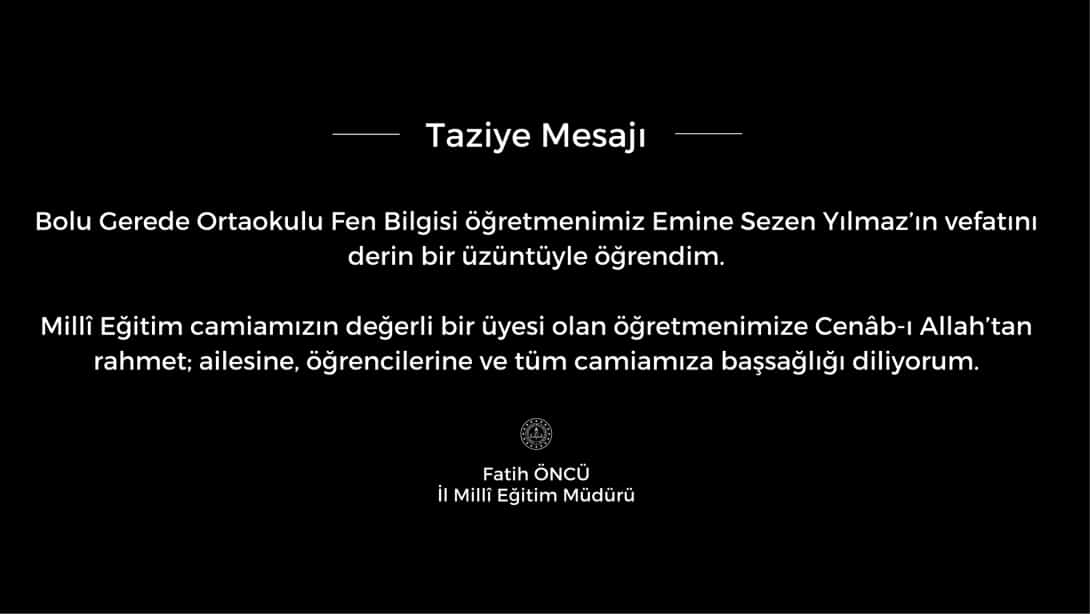 Taziye Mesajı